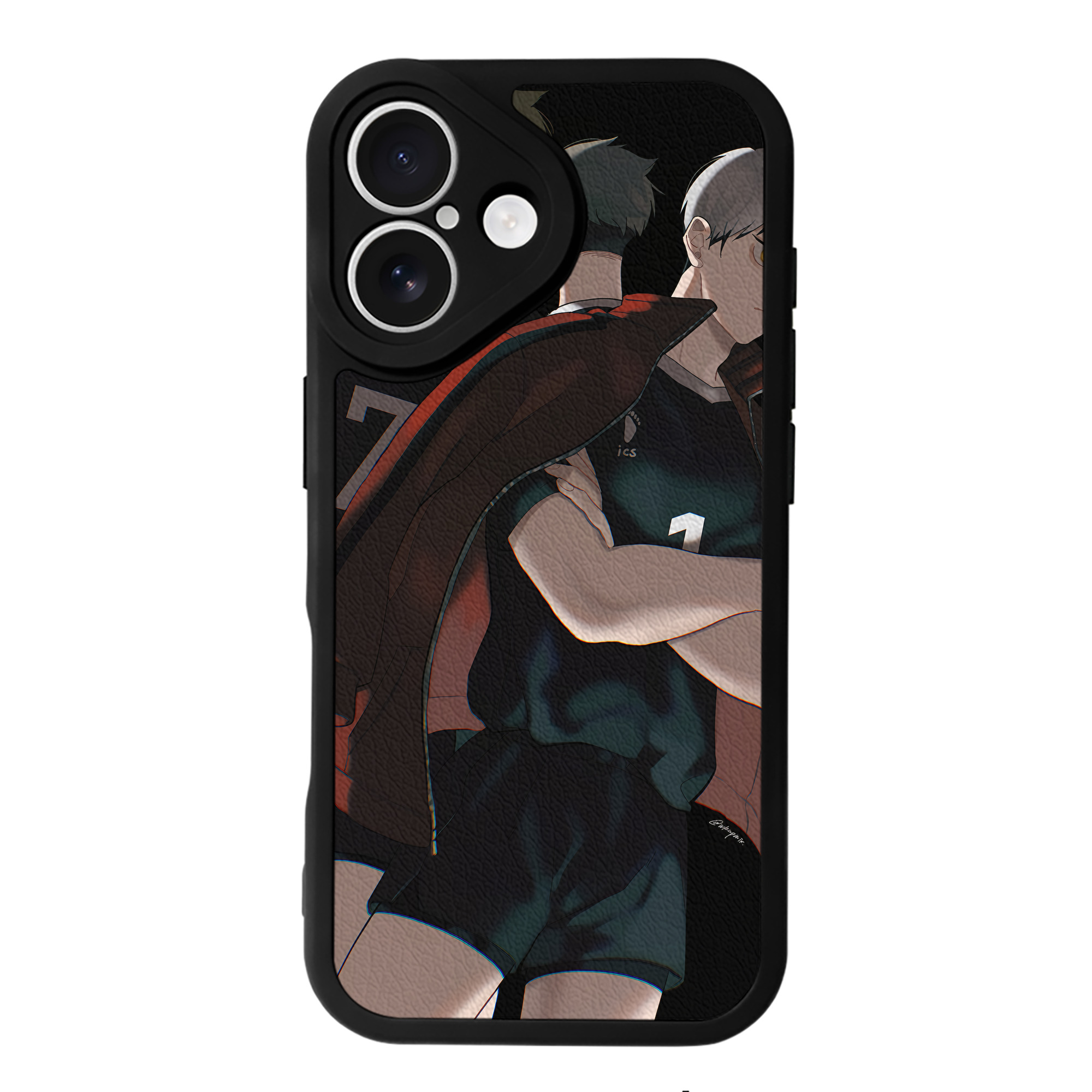 （画像用） ハイキュー!! Haikyu!! 【iPhone 16シリーズ対応】シリコンスマホケース（レザー調） 材質：シリコン